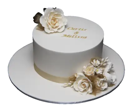 Elegant White Wedding Cake