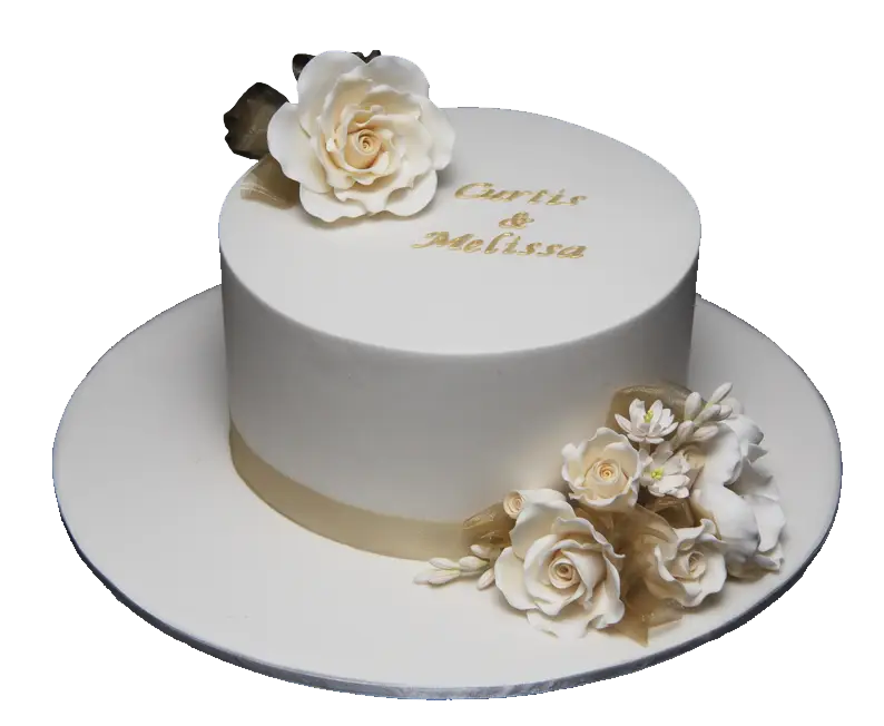 Elegant White Wedding Cake