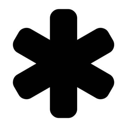 Black Asterisk Symbol Icon