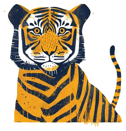 Bold Artistic Tiger Illustration