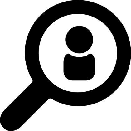 Magnifying Glass with User Icon