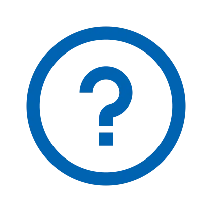 Blue Question Mark Symbol