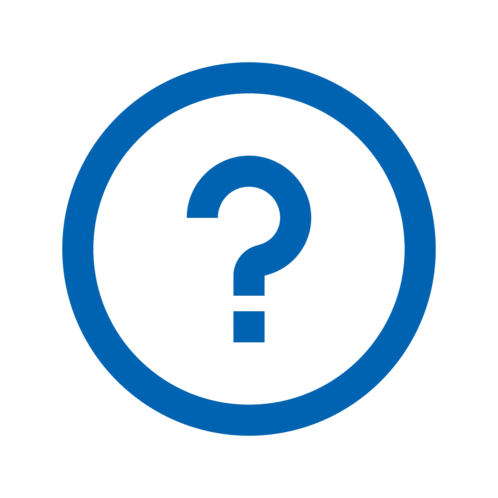 Blue Question Mark Symbol