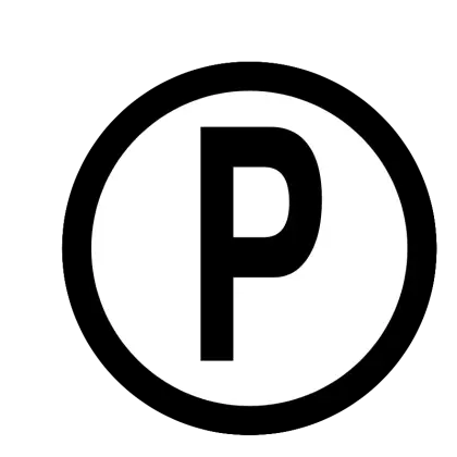 Circle Parking Symbol for Guidance