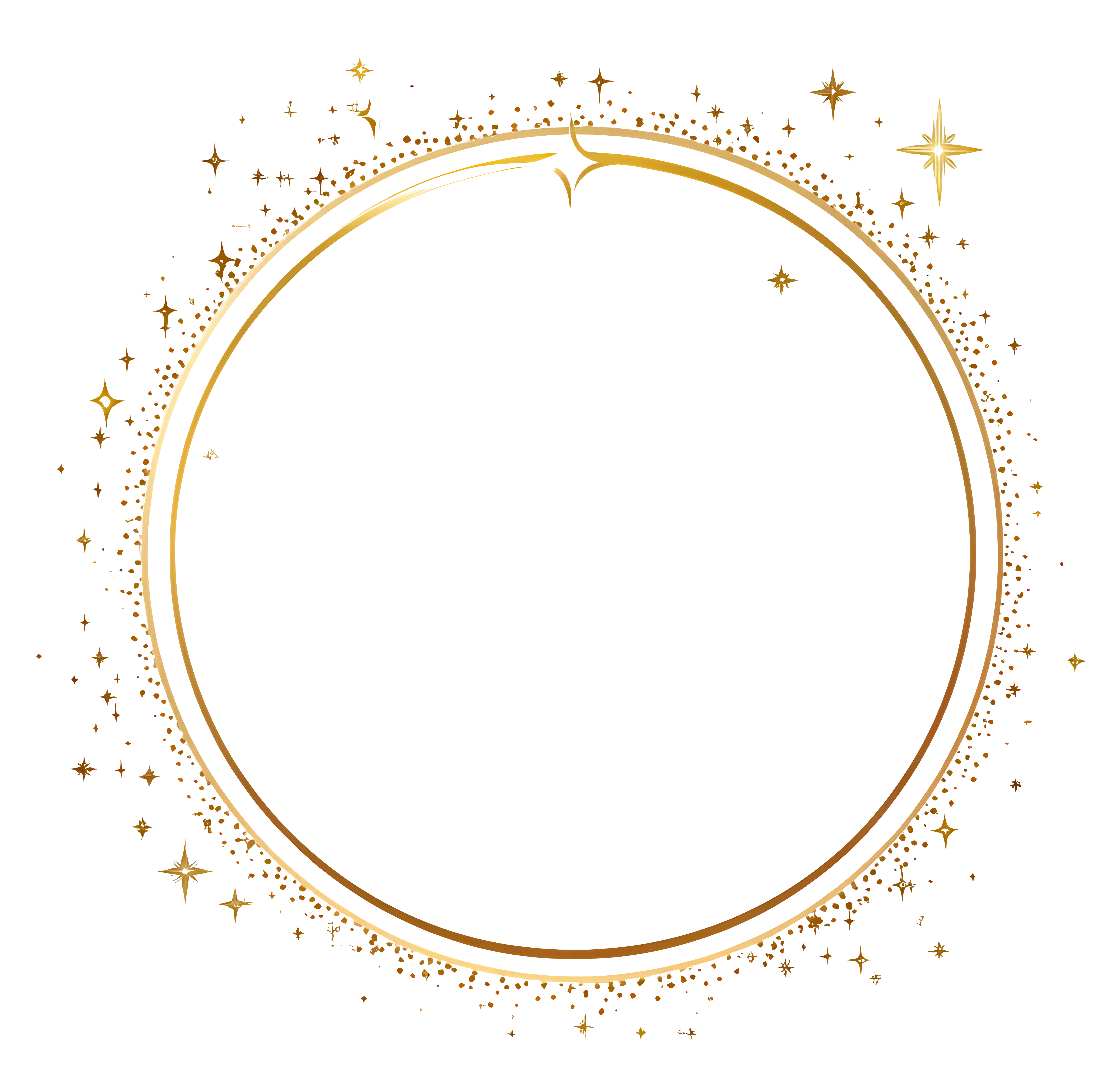 Gold Frame with Stars