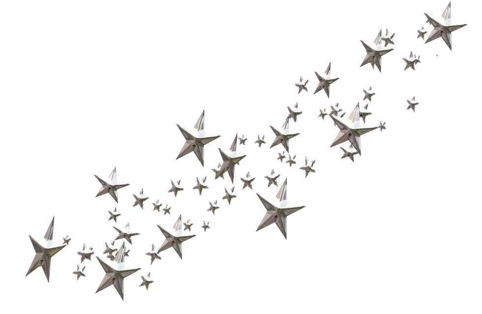 Floating Stars Patterned Illustration