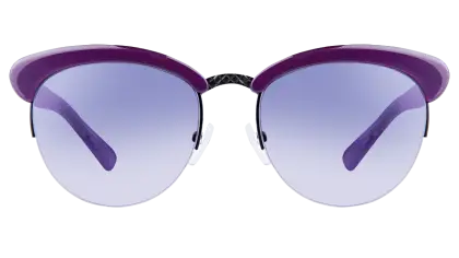 Purple-Frame Sunglasses with Tinted Blue Lenses