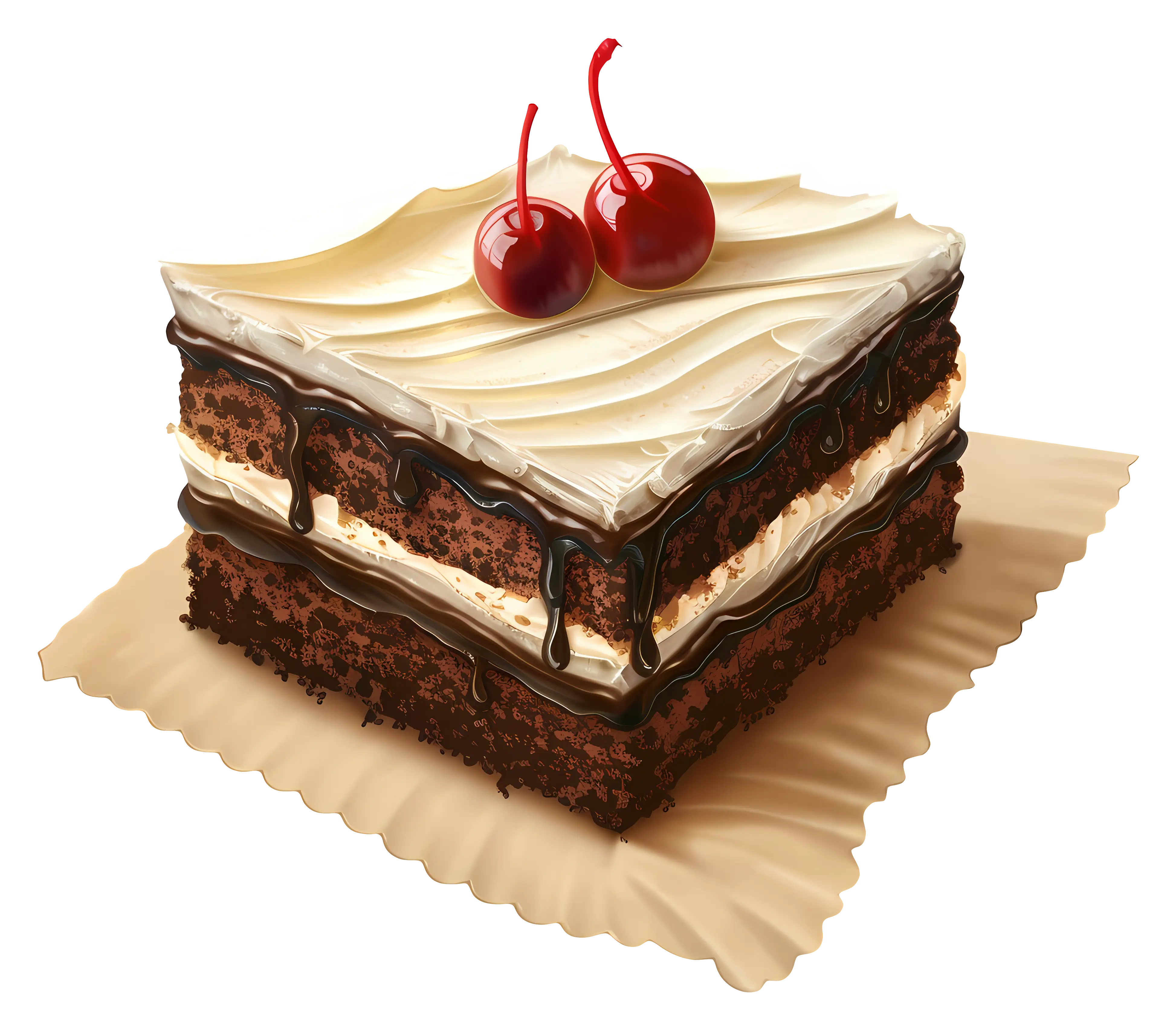 Delicious Chocolate Layered Cake Slice