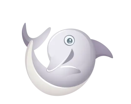 Smiling Cartoon Dolphin Illustration