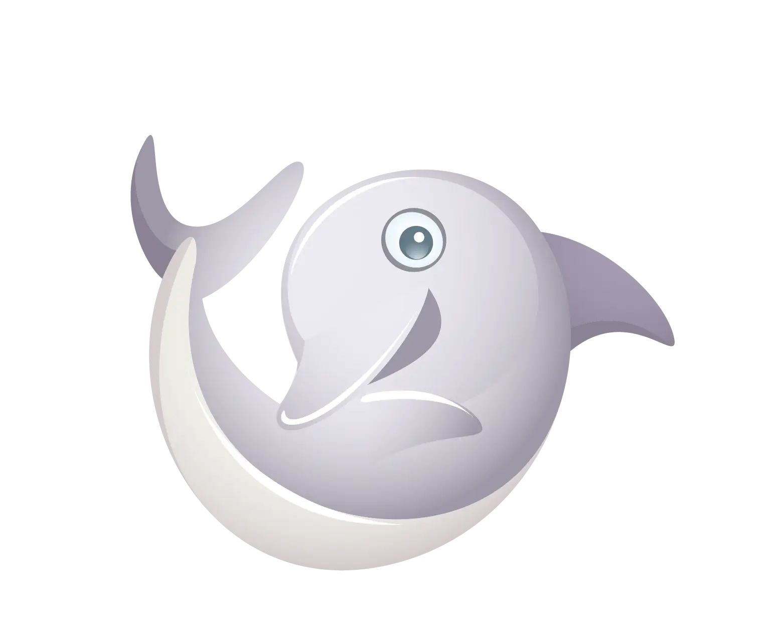 Smiling Cartoon Dolphin Illustration