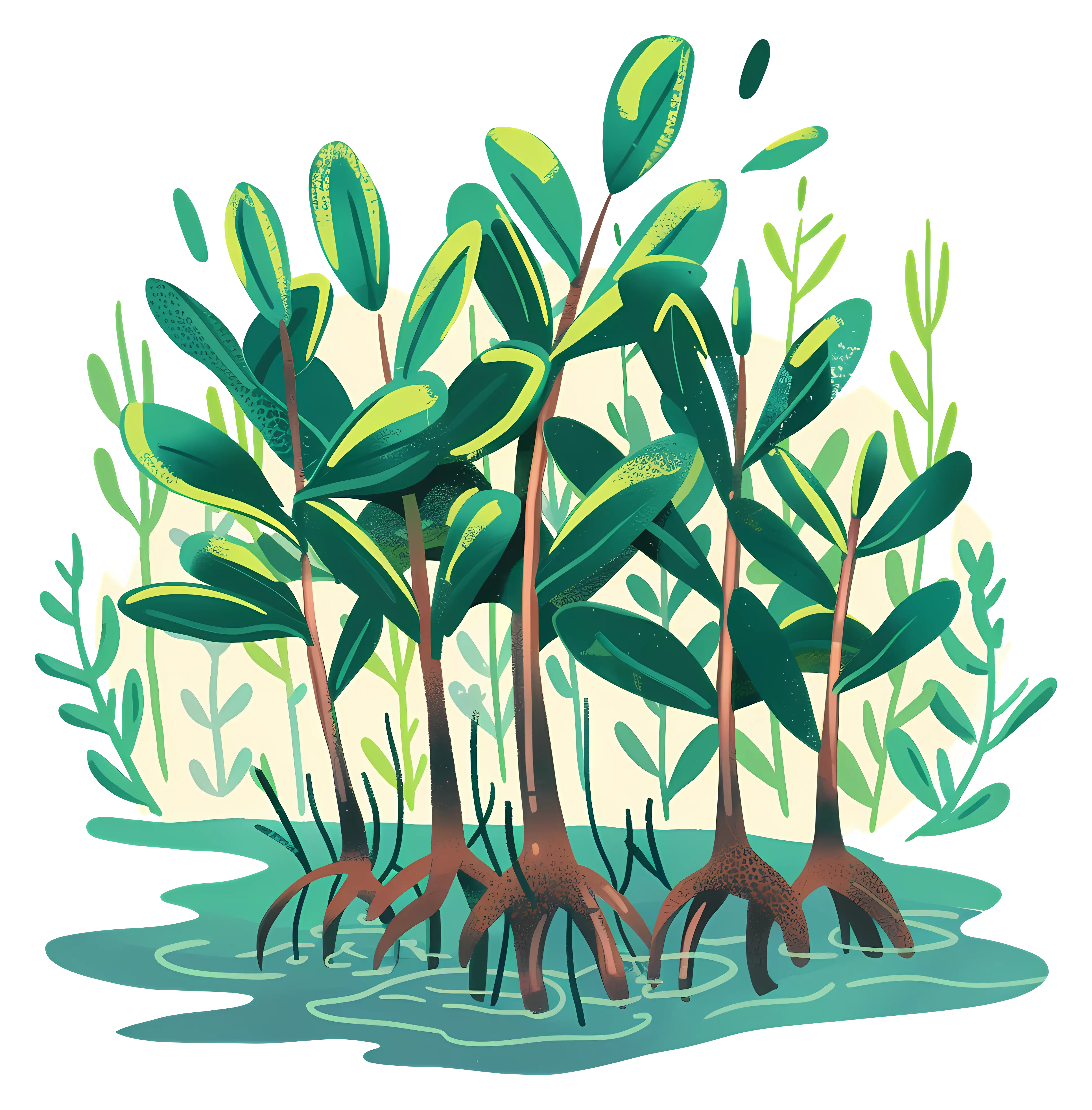 Mangrove Trees in Wetland