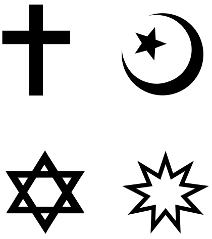 Various Religious Symbols Illustration