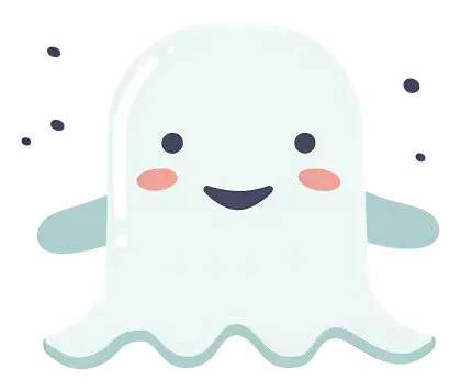 Happy Ghost with Blush