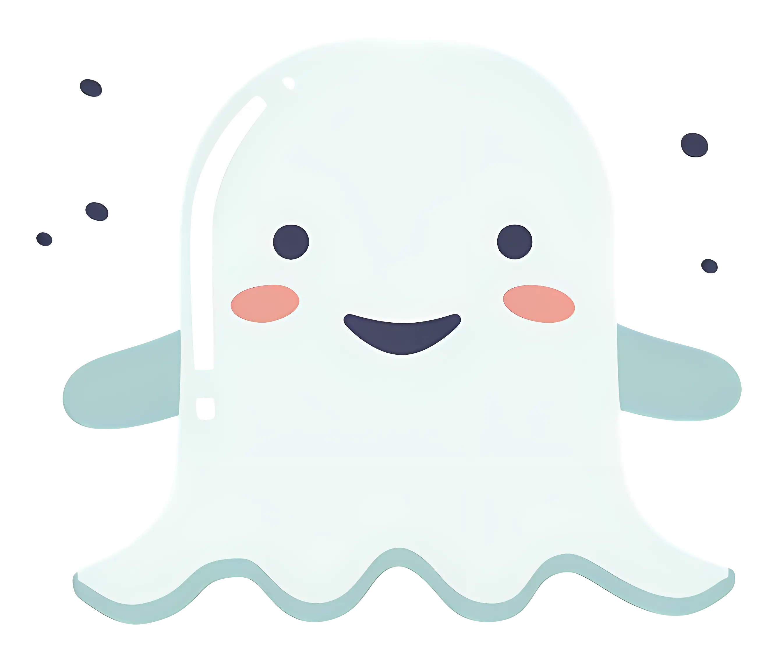 Happy Ghost with Blush