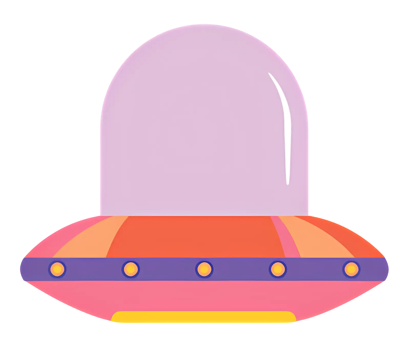 Colorful UFO Illustration
