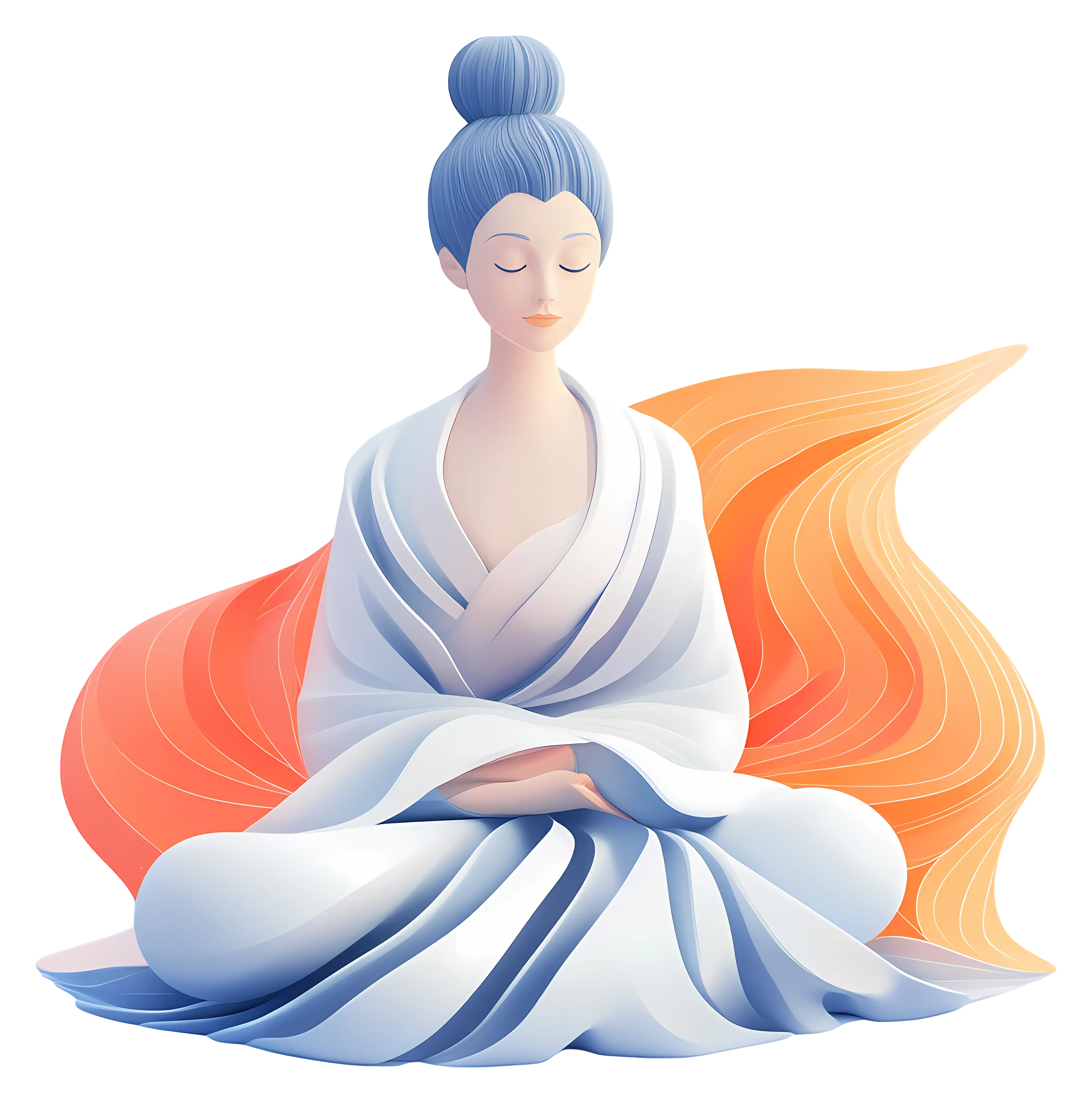 Serene Meditation Illustration