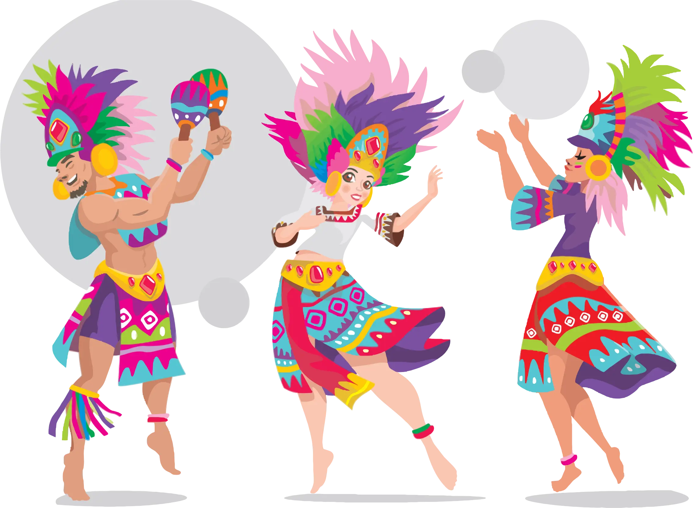 Colorful Festive Dancers