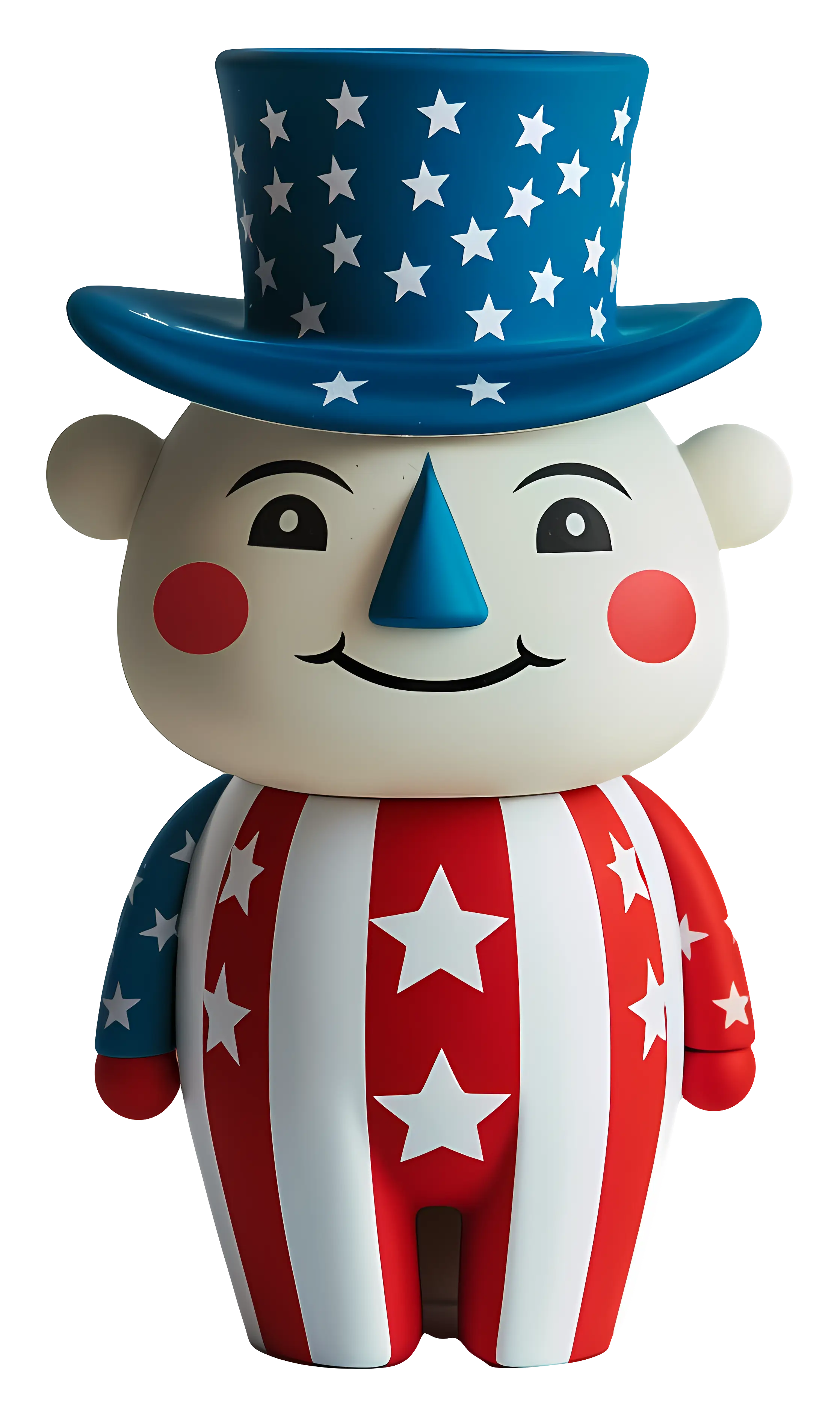 Patriotic Figure with Stars and Stripes