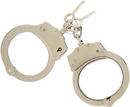 Silver Handcuffs with Keys for Security Purposes