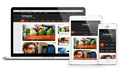 Responsive Website Displayed on Multiple Devices