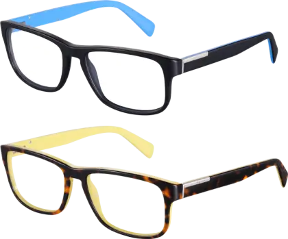 Pair of Stylish Glasses with Colorful Frames