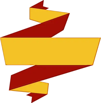 Yellow and Red Ribbon Banner for Decoration