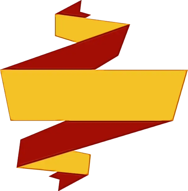 Yellow and Red Ribbon Banner for Decoration