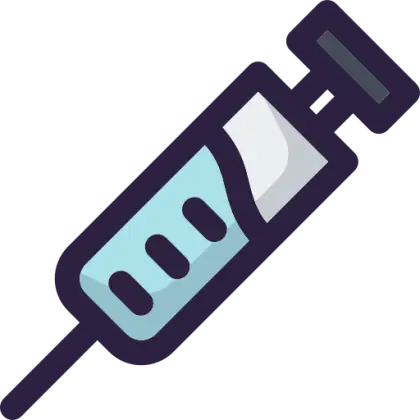 Syringe Icon With Medical Theme