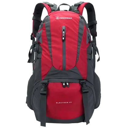 Red and Black Hiking Backpack Design