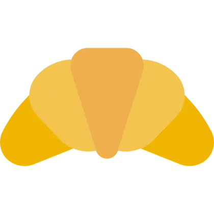 Golden Croissant Illustration