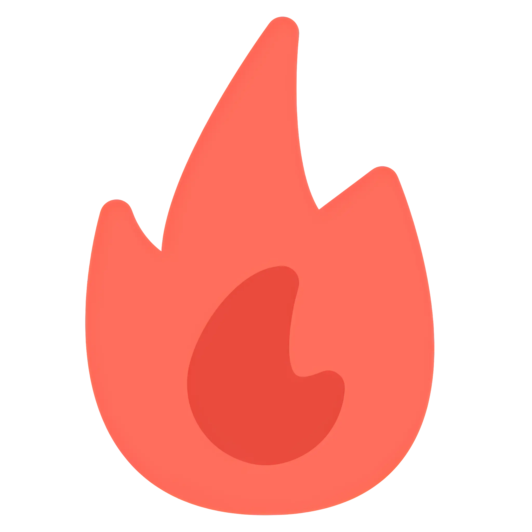 Red Fire Flame Icon Illustration