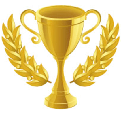 Golden Trophy with Laurel Wreath
