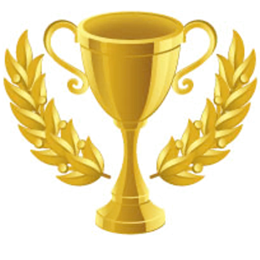 Golden Trophy with Laurel Wreath