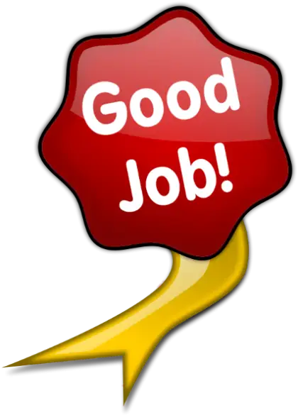 Red Good Job Badge for Recognition