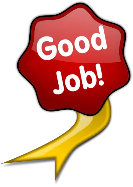 Red Good Job Badge for Recognition