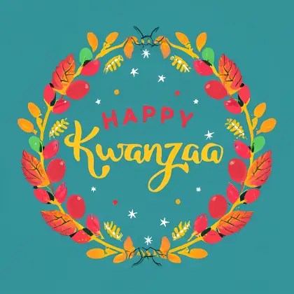 Happy Kwanzaa Wreath