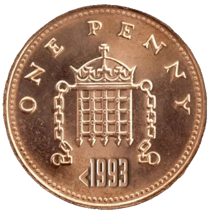 1993 One Penny Coin