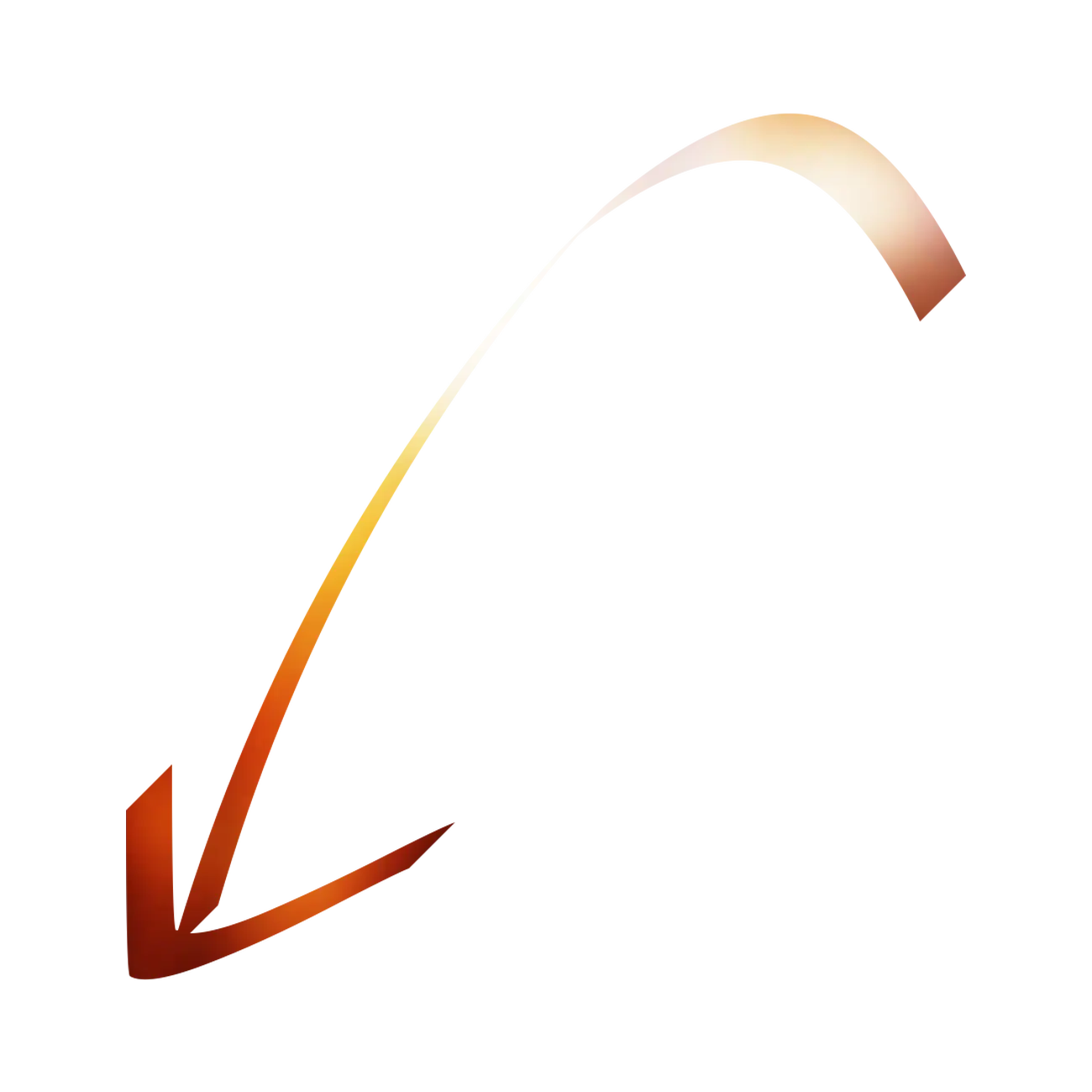 Curved Downward Arrow
