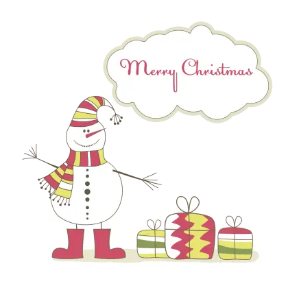 Christmas Snowman with Gifts
