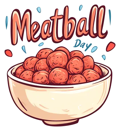 Meatball Day Celebration Illustration