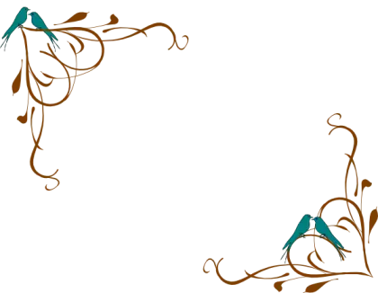 Decorative Frame with Birds and Floral Design