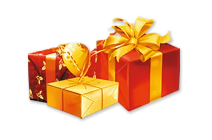 Wrapped Gift Boxes with Decorative Ribbons