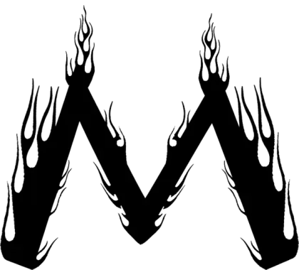 Flaming Letter M