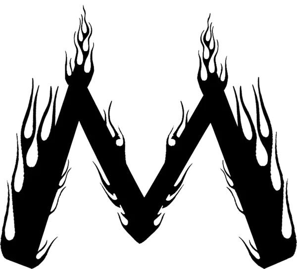 Flaming Letter M