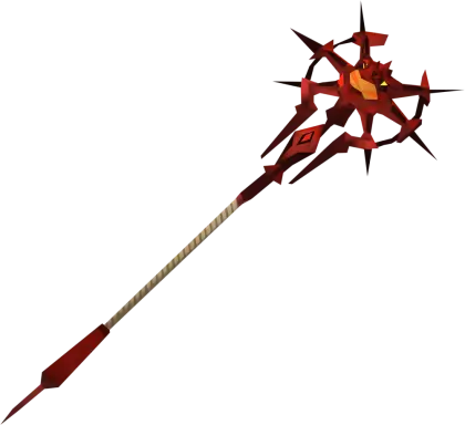 Fantasy Spiked Staff Weapon