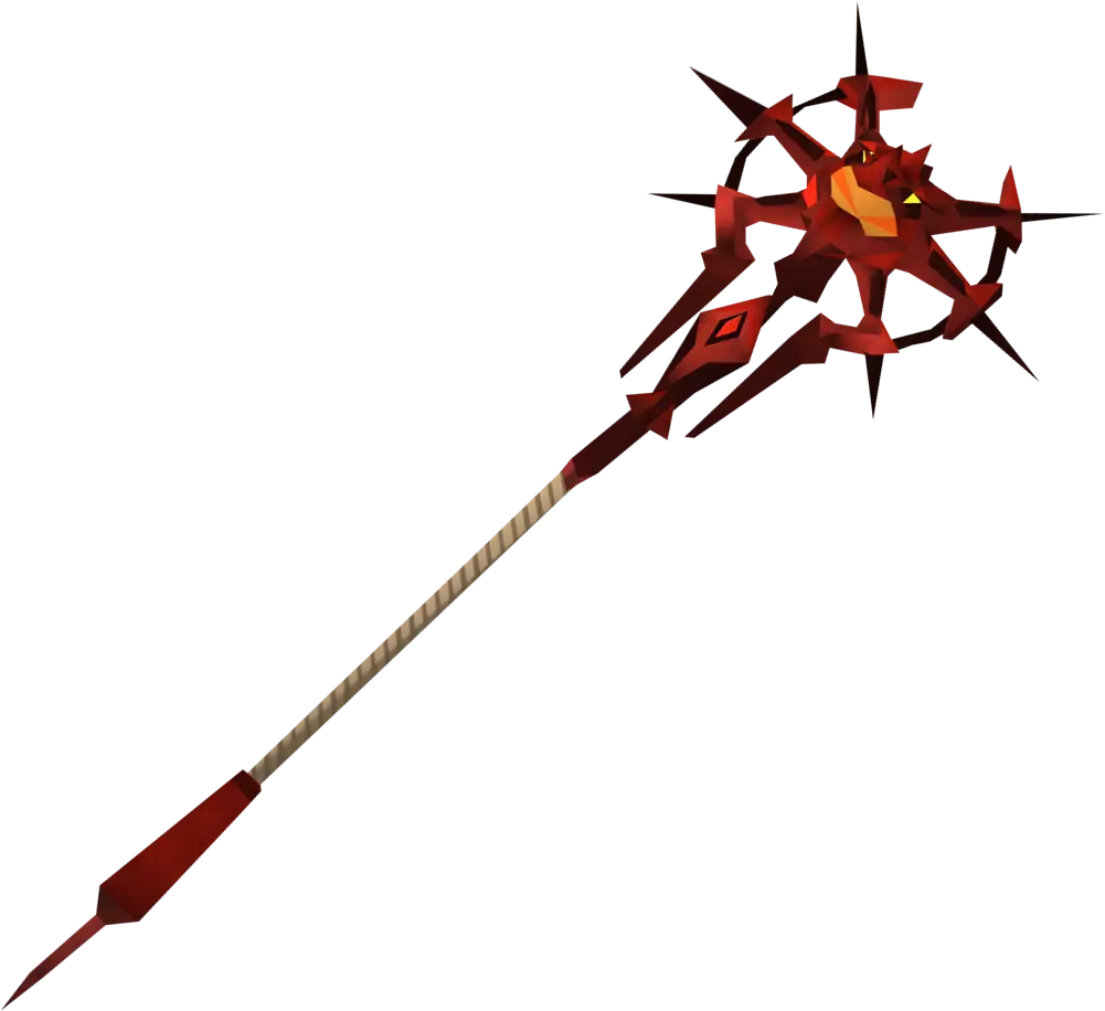 Fantasy Spiked Staff Weapon