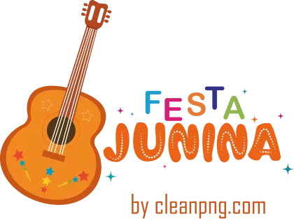 Festa Junina Guitar with Festival Text