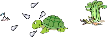 Tortoise and Hare Race Illustration