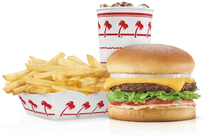 Delicious Cheeseburger Combo Meal