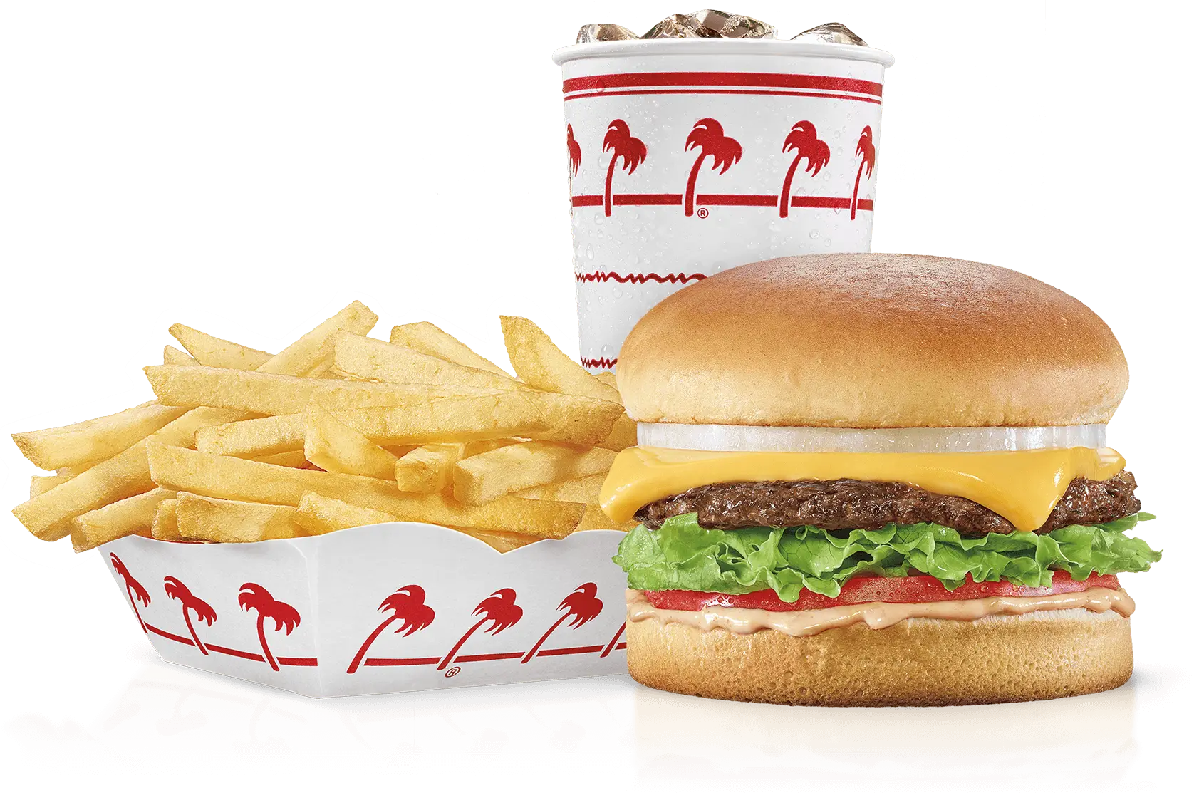 Delicious Cheeseburger Combo Meal